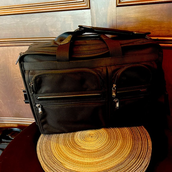Tumi Black Multi-Pocket Briefcase